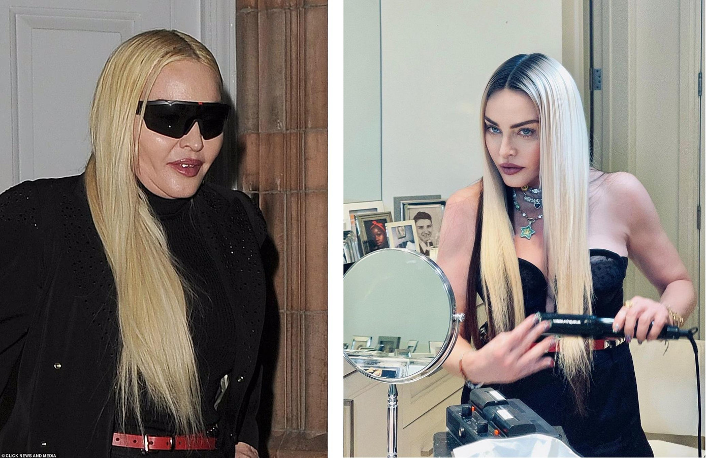 Có thể thấy rõ sự khác biệt giữa Madonna ngoài đời thực và trong những bức ảnh đăng tải trên mạng xã hội. Dù cố gắng níu kéo thế nào, siêu sao ca nhạc 5x cũng không tránh khỏi quy luật lão hóa của tự nhiên.