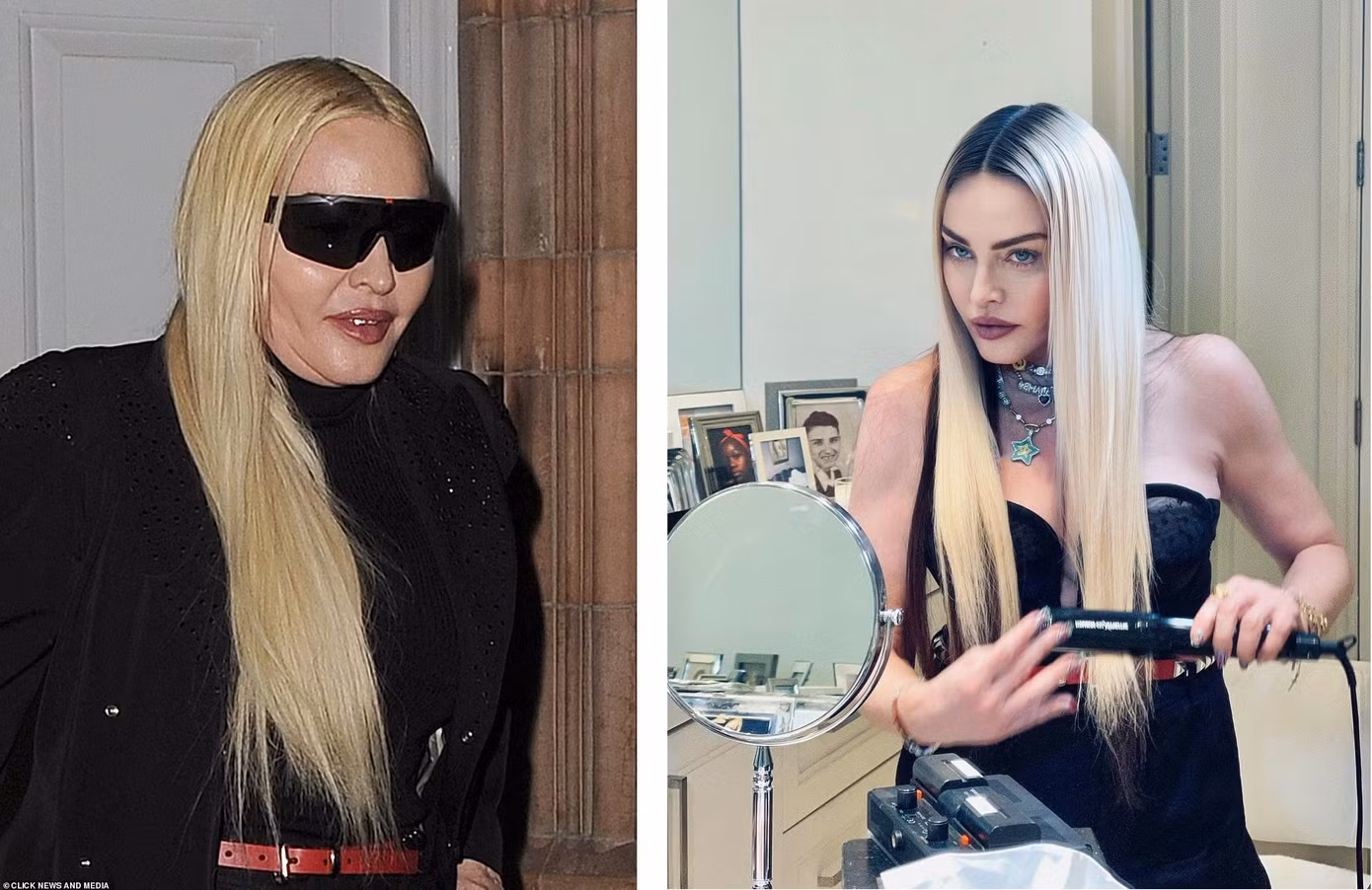 Có thể thấy rõ sự khác biệt giữa Madonna ngoài đời thực và trong những bức ảnh đăng tải trên mạng xã hội. Dù cố gắng níu kéo thế nào, siêu sao ca nhạc 5x cũng không tránh khỏi quy luật lão hóa của tự nhiên.