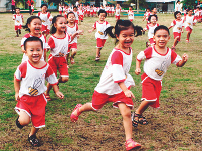Trường mầm non Đông Phương của tập đoàn Phong Thái, chỗ vui chơi lý tưởng cho con em công nhân	Ảnh : Nguyễn Nam