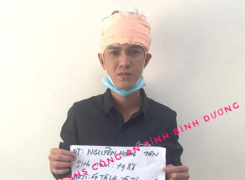 Nguyễn Hoàng Tân tại cơ quan công an Ảnh: Phòng Cảnh sát Hình sự Công an tỉnh Bình Dương