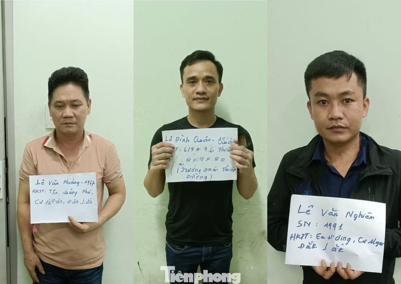 Nhóm đối tượng bị bắt