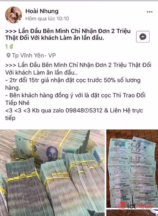 Sau Tết Mậu Tuất, rộ lên chiêu rao bán tiền giả qua Facebook ảnh 1