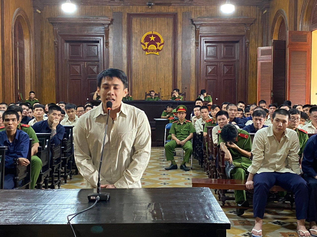 Bị cáo Mai Nguyễn Xuân Thành tại phiên tòa.