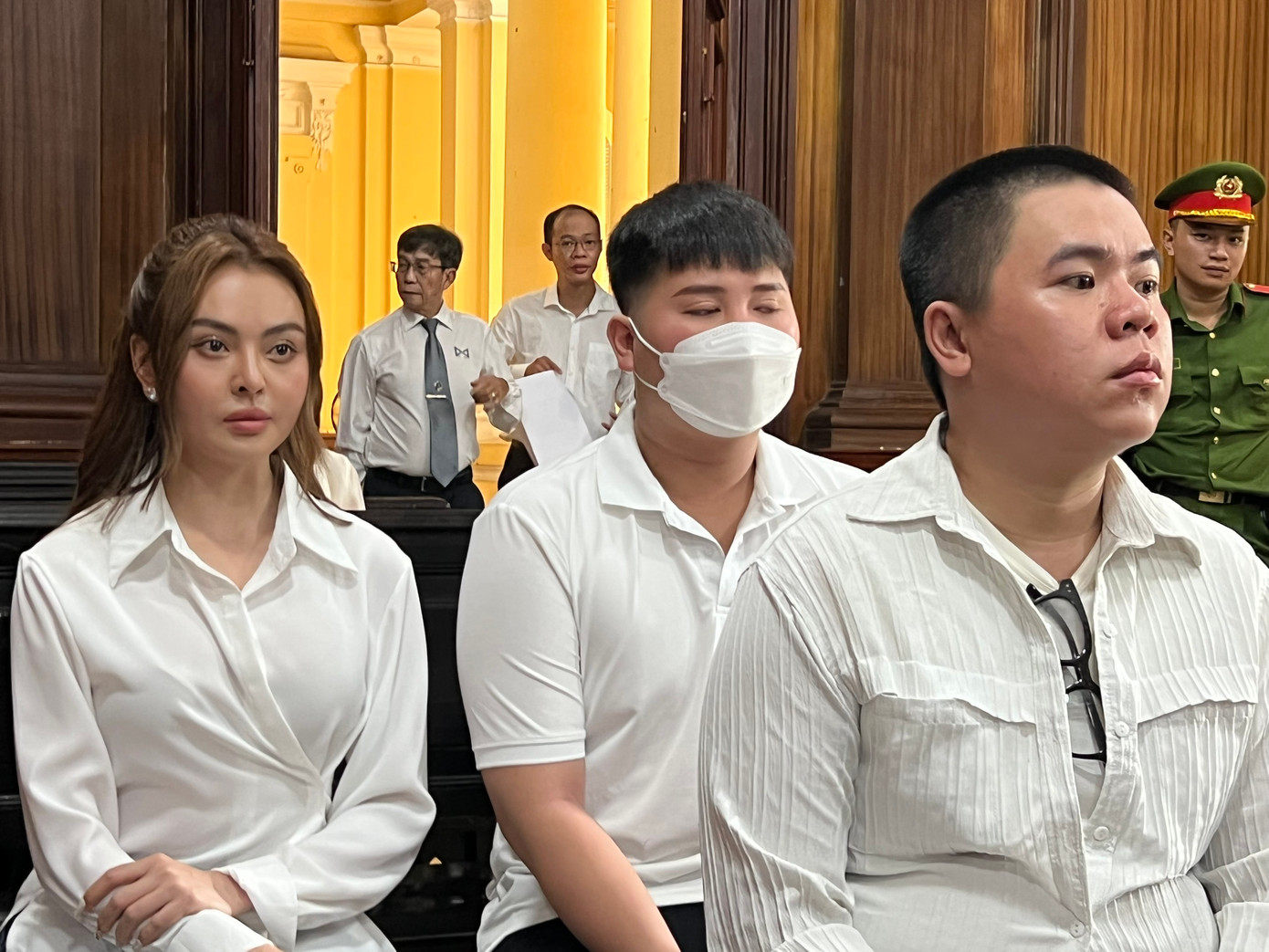 3 bị cáo tại phiên tòa phúc thẩm.