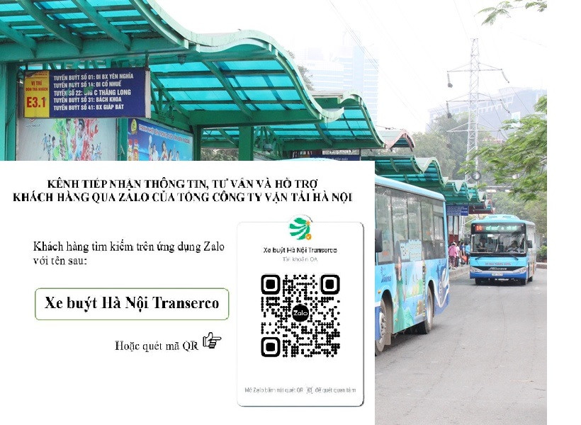 Ứng dụng phản ánh chất lượng xe buýt và mã QR để hành khách sử dụng. Ảnh: Anh Trọng