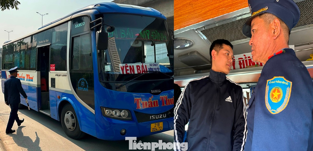 Ngoài kiểm tra, xử lý lỗi dừng đỗ, đón trả khách, TTGT còn lên tận xe để kiểm tra số người, khoang xe có chứa hàng hóa sai quy định.