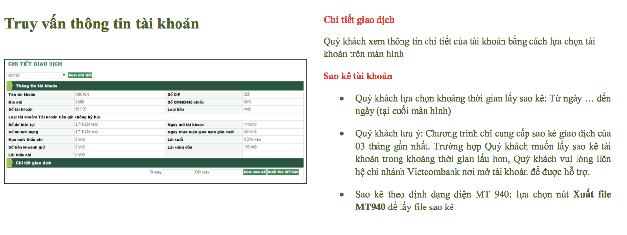 Hướng dẫn sao kê tài khoản trên ứng dụng ngân hàng của Vietcombank. Hướng dẫn sao kê tài khoản trên ứng dụng ngân hàng của Vietcombank.