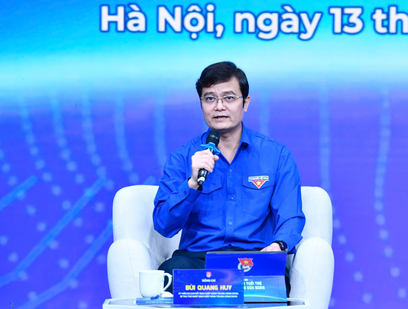 Bí thư thứ nhất T.Ư Đoàn Bùi Quang Huy mở đầu Diễn đàn. Ảnh: Như Ý