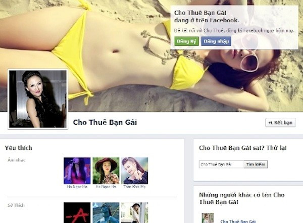 CLB cho thuê người yêu còn lập trên mạng xã hội để thu hút khách hàng. CLB khẳng định có nhiều người mẫu và PG xinh đẹp nên giá cũng được hét lên trời 