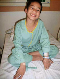 Em Lương Cà Chương tại phòng điều trị của Vinmec