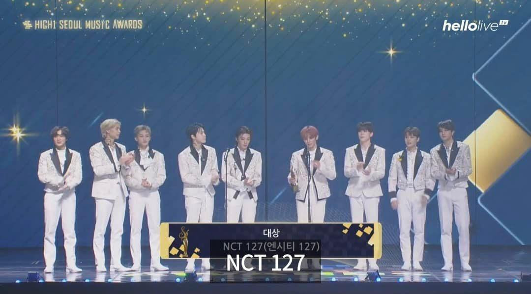 NCT 127 được xướng tên ở hạng mục Daesang danh giá nhất của lễ trao giải SMA lần thứ 31. NCT 127 được xướng tên ở hạng mục Daesang danh giá nhất của lễ trao giải SMA lần thứ 31.