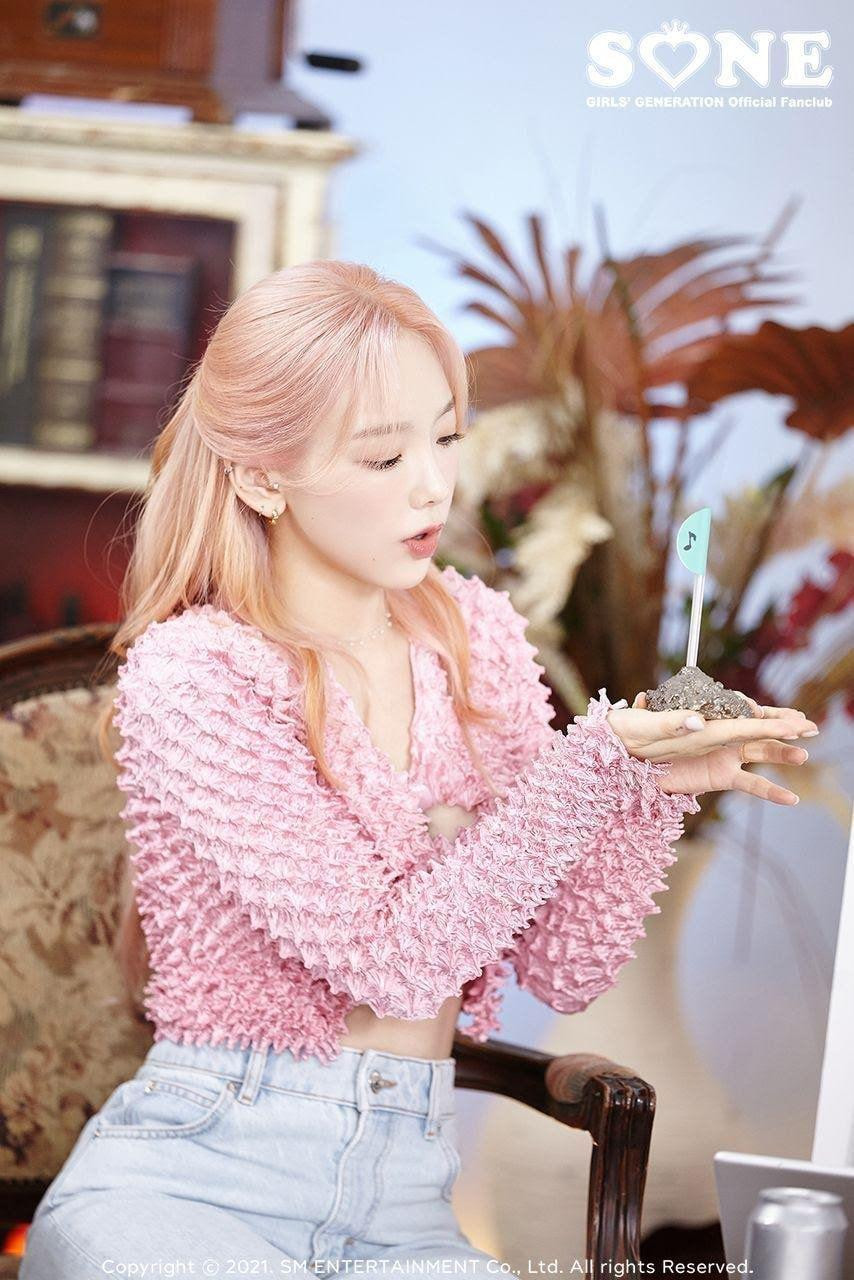 Taeyeon (SNSD) cũng từng diện thiết kế này trong buổi phát sóng trực tiếp ra mắt ca khúc Hate That với Key (SHINee).