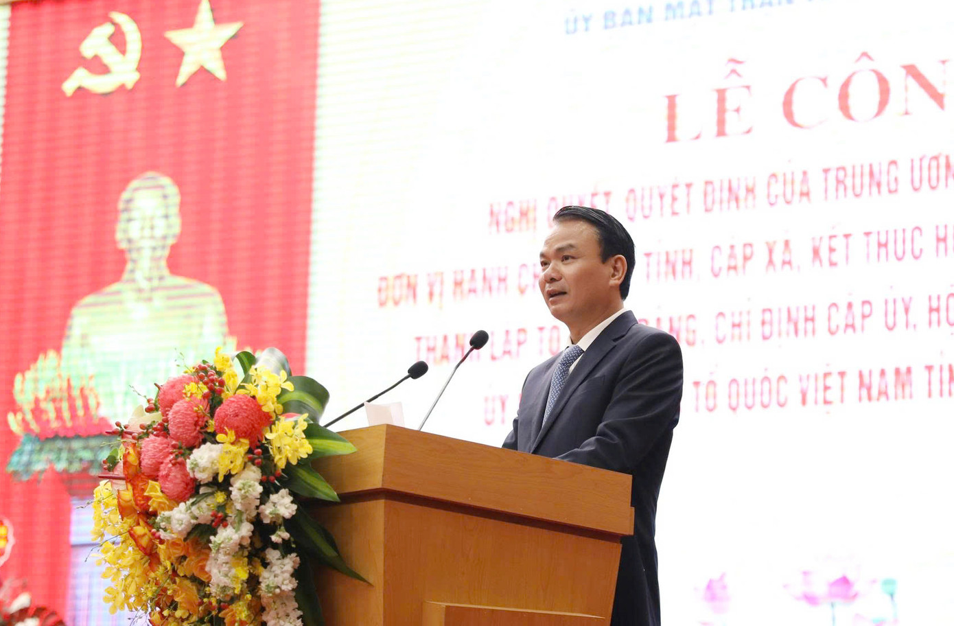 Ông Đặng Xuân Phong phát biểu nhận nhiệm vụ. Ảnh Tạ Toàn