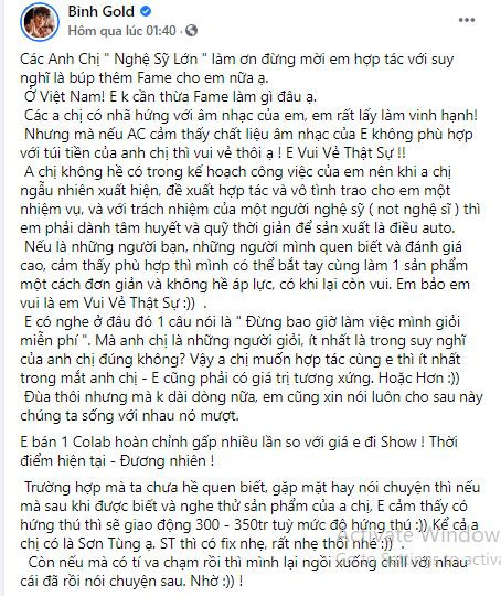 Dù đã là canh ba, thế nhưng Bình Gold vẫn "giận tím người" lên đây này! Dù đã là canh ba, thế nhưng Bình Gold vẫn "giận tím người" lên đây này!