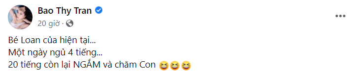 Dòng chia sẻ về một ngày của "mẹ bỉm sữa" Bảo Thy. Dòng chia sẻ về một ngày của "mẹ bỉm sữa" Bảo Thy.