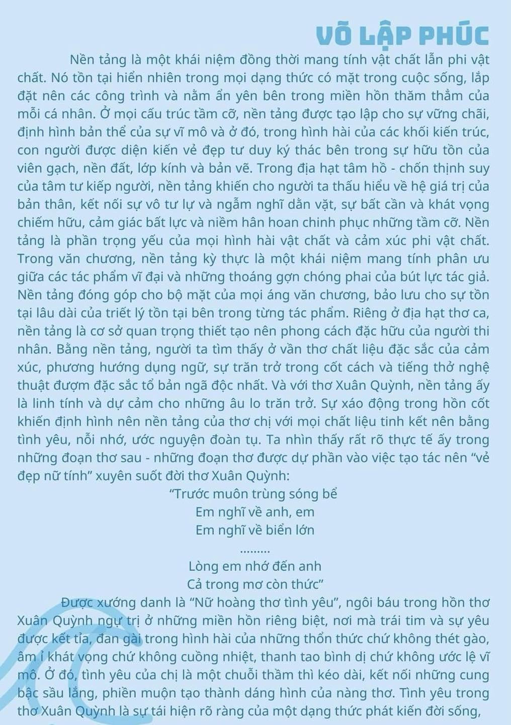 Ngay từ phần mở bài, Phúc đã &quot;nhập đề&quot; với kiến thức liên quan đến Triết học. Ảnh: FBNV.