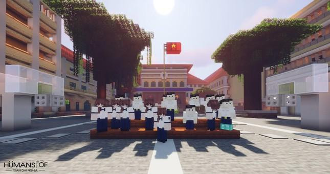 Teen trường THPT chuyên Trần Đại Nghĩa còn sáng tạo hẳn lễ khai giảng phiên bản Minecraft độc đáo. Nguồn: Humans of Tran Dai Nghia Teen trường THPT chuyên Trần Đại Nghĩa còn sáng tạo hẳn lễ khai giảng phiên bản Minecraft độc đáo. Nguồn: Humans of Tran Dai Nghia