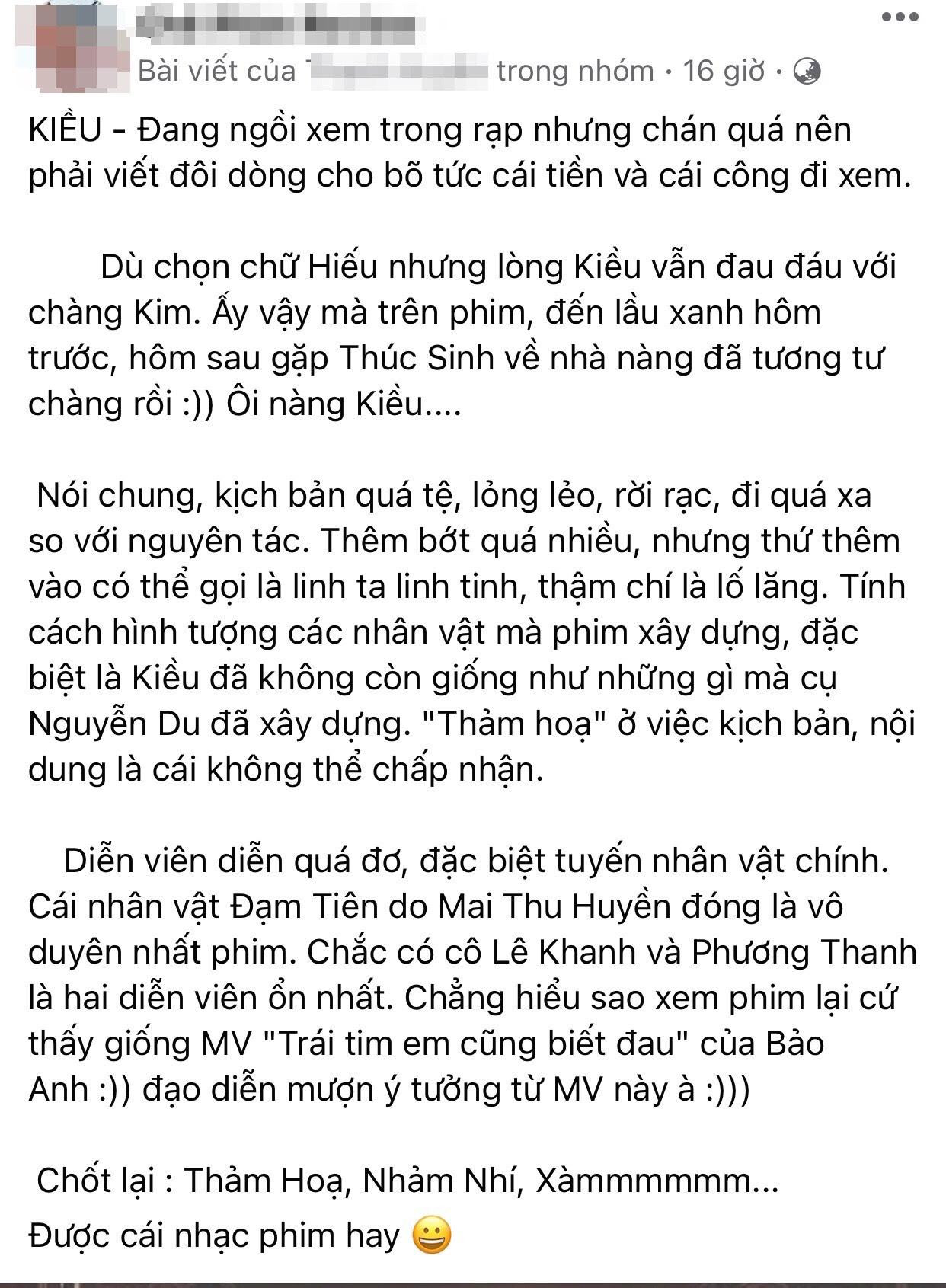 Cảm nhận của khán giả sau khi xem phim.