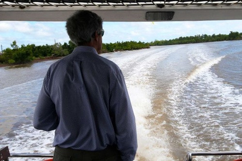 Ngoại trưởng Mỹ hôm qua nêu mối quan ngại về vấn đề biến đổi khí hậu tại đồng bằng sông Cửu Long, bởi nó ảnh hưởng tới không chỉ Việt Nam mà còn cả kinh tế thế giới. Mỹ cũng nhập khẩu một lượng không nhỏ nông sản từ nơi đây. Ảnh: Bộ Ngoại giao Mỹ 