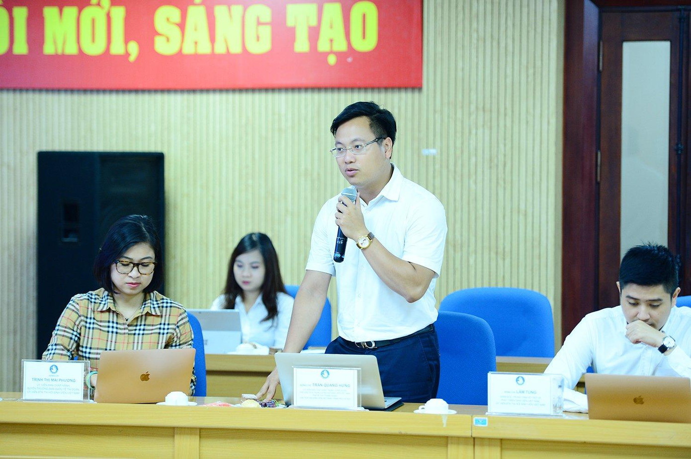 Anh Trần Quang Hưng, Phó chủ T.Ư Hội SVVN, Phó Bí thư Thành Đoàn, Chủ tịch Hội Sinh viên TP.Hà Nội. Ảnh: Dương Triều Anh Trần Quang Hưng, Phó chủ T.Ư Hội SVVN, Phó Bí thư Thành Đoàn, Chủ tịch Hội Sinh viên TP.Hà Nội. Ảnh: Dương Triều