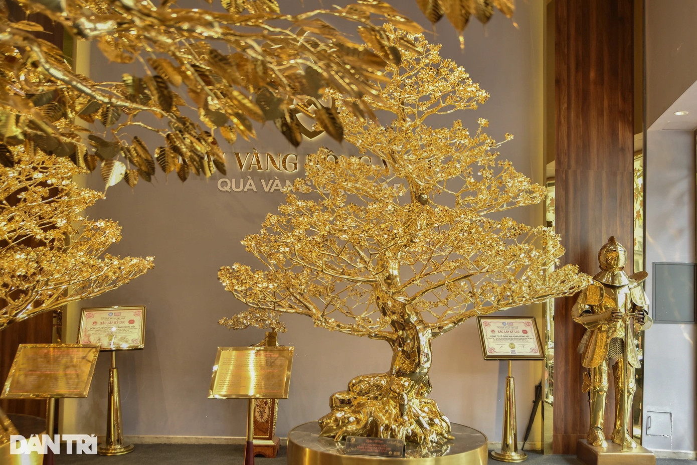 Theo chủ sản xuất, cây bồ đề mạ vàng này là sản phẩm tiếp nối thành công từ Tết năm ngoái với cây mai đúc đồng, mạ vàng đạt kỷ lục Việt Nam. Theo chủ sản xuất, cây bồ đề mạ vàng này là sản phẩm tiếp nối thành công từ Tết năm ngoái với cây mai đúc đồng, mạ vàng đạt kỷ lục Việt Nam.