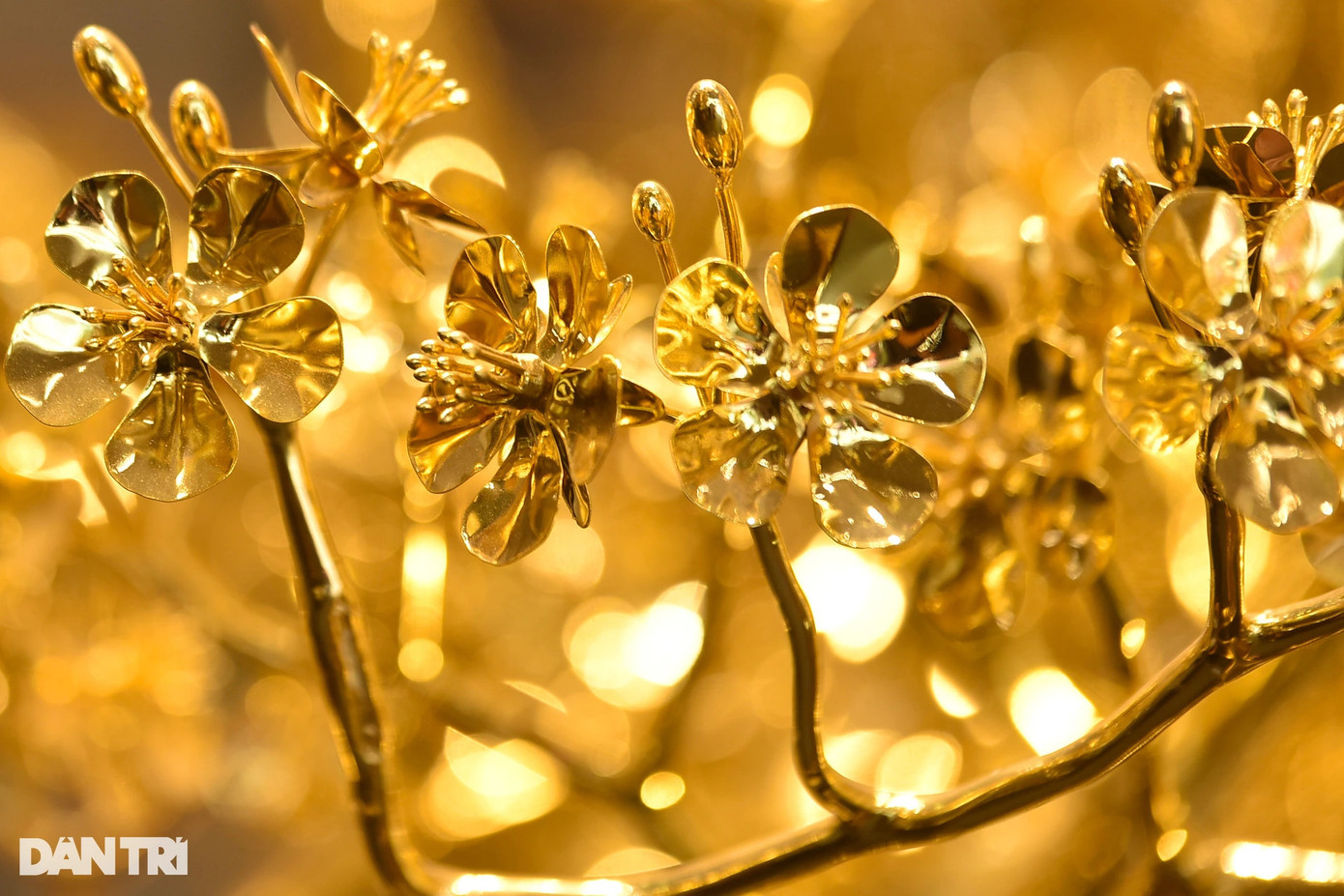 Mỗi bông hoa mai gồm 5 cánh đại diện cho ngũ phúc: Hạnh phúc, may mắn, trường thọ, thành công và hòa bình. Toàn bộ công đoạn mất từ vài tuần đến nửa năm với đội ngũ thực hiện hơn 30 người. Mỗi bông hoa mai gồm 5 cánh đại diện cho ngũ phúc: Hạnh phúc, may mắn, trường thọ, thành công và hòa bình. Toàn bộ công đoạn mất từ vài tuần đến nửa năm với đội ngũ thực hiện hơn 30 người.