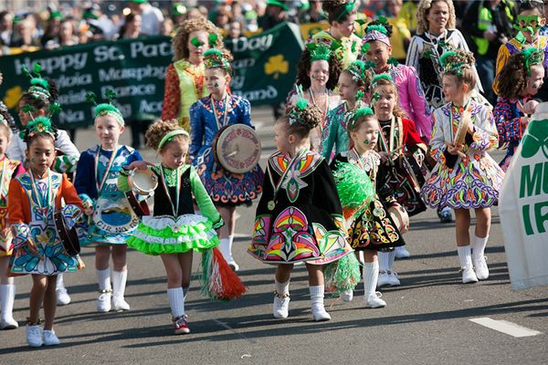 Ngày thánh Patrick ở Dublin, Ireland.