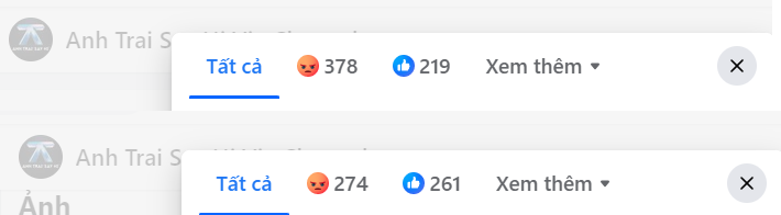 Fanpage Anh Trai "Say Hi" bỗng dưng nhận nhiều tương tác phẫn nộ trong các bài đăng. Fanpage Anh Trai "Say Hi" bỗng dưng nhận nhiều tương tác phẫn nộ trong các bài đăng.