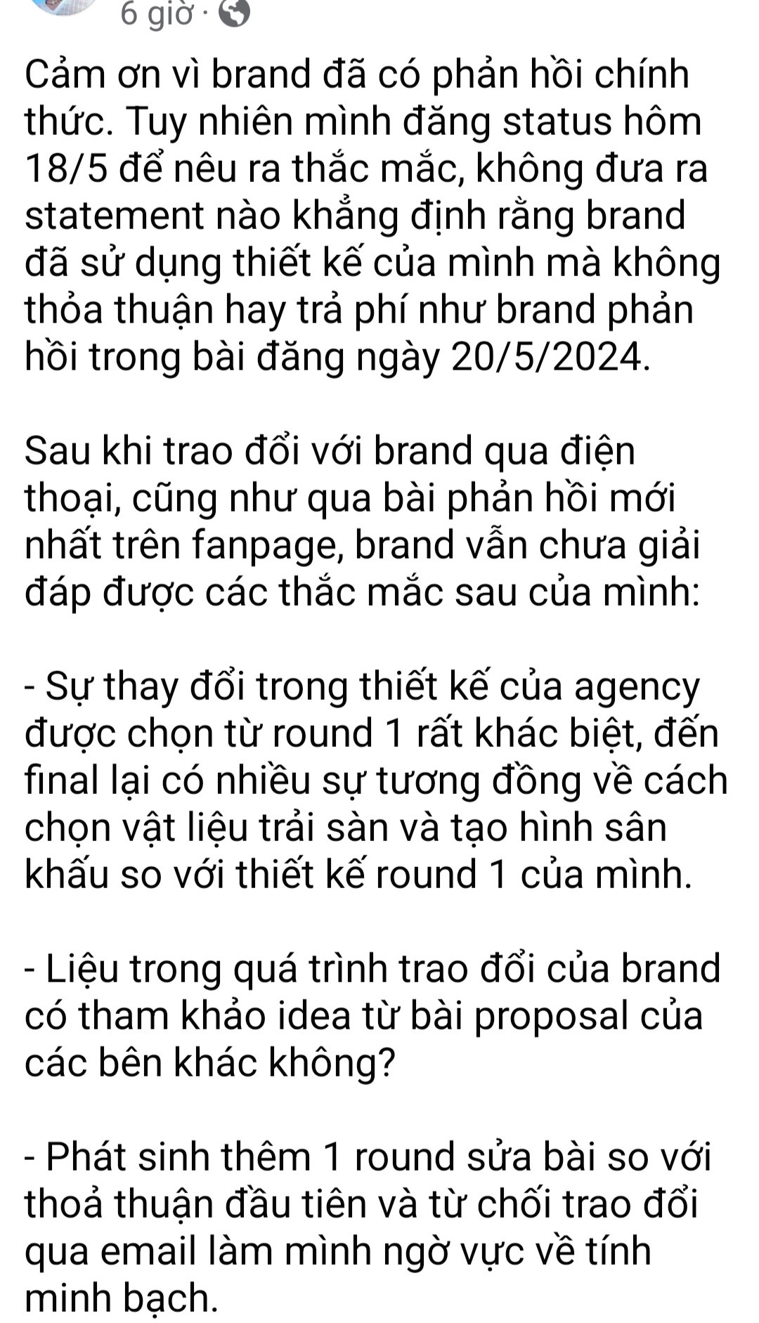 N.Đ.H tiếp tục phản hồi trên trang cá nhân của mình với mong muốn làm rõ sự việc. N.Đ.H tiếp tục phản hồi trên trang cá nhân của mình với mong muốn làm rõ sự việc.