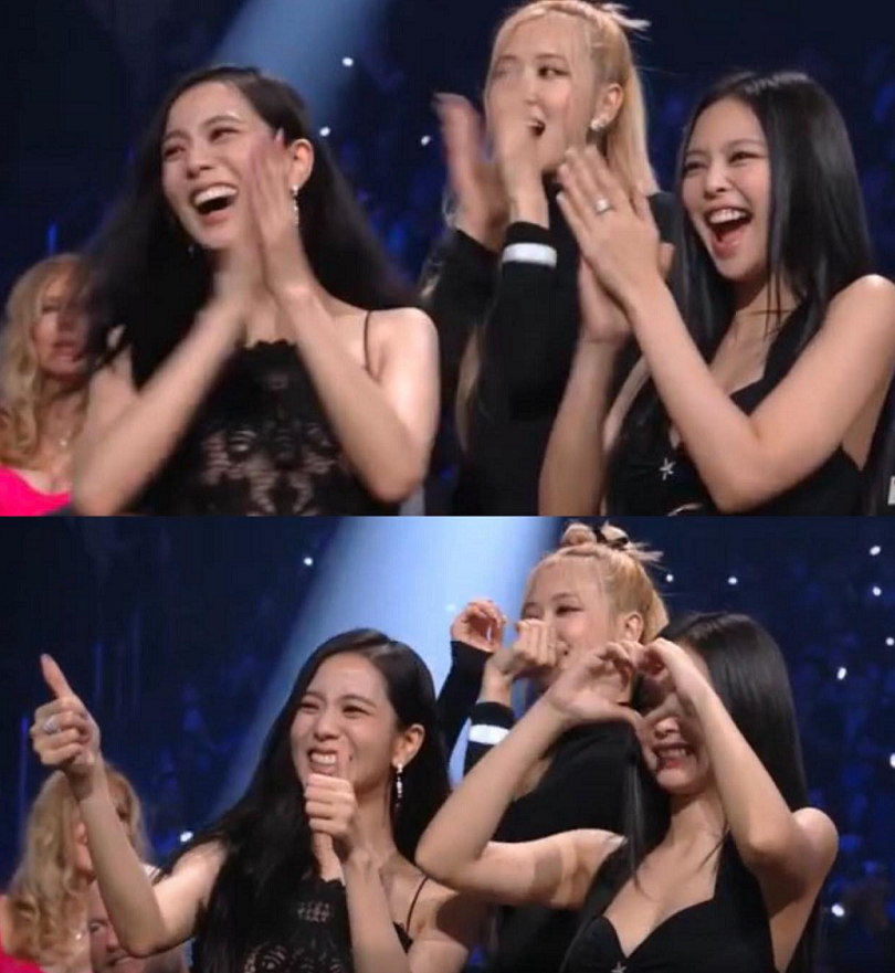 Jisoo, Rosé và Jennie cực kỳ vui mừng với chiến thắng của Lisa.