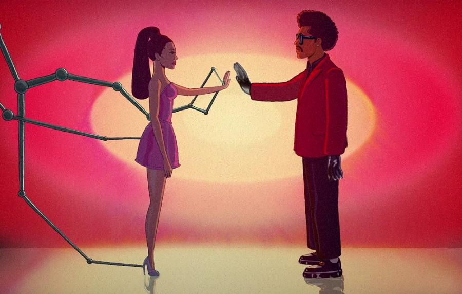 &quot;Kỹ sư&quot; The Weeknd và robot Ariana Grande trong MV &quot;Save Your Tears Remix&quot;.