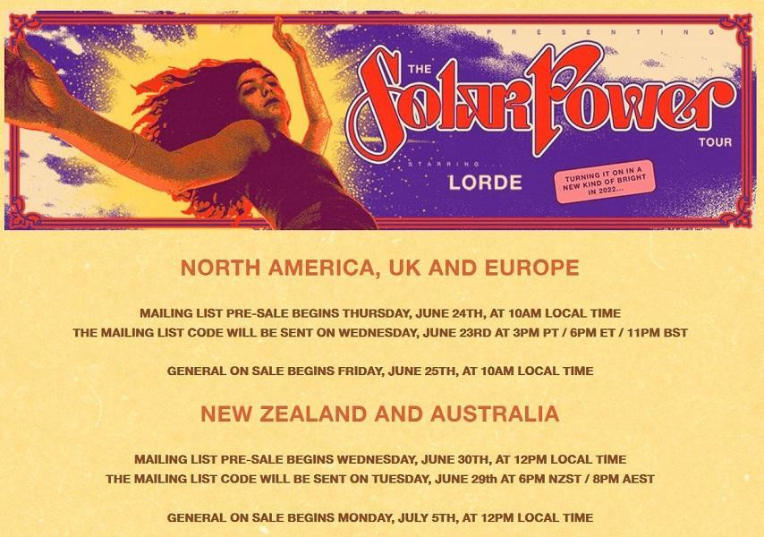 "The Solar Power Tour" sẽ khởi hành vào năm sau. "The Solar Power Tour" sẽ khởi hành vào năm sau.