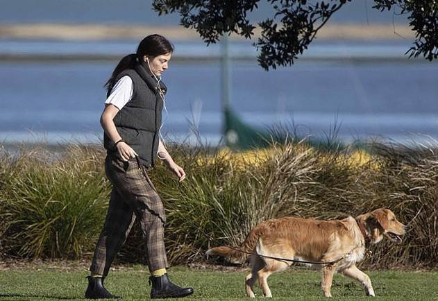 Hình ảnh Lorde cùng chú chó Pearl đi dạo những năm về trước.