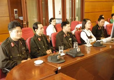 Các chiến sĩ Đại đội 3 - Trung đoàn CSCĐ, Công an Thành phố Hà Nội