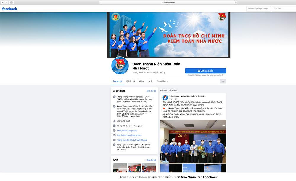 Ra mắt trang Fanpage của Đoàn TNCS HCM Kiểm toán nhà nước trên nền tảng mạng xã hội Facebook
