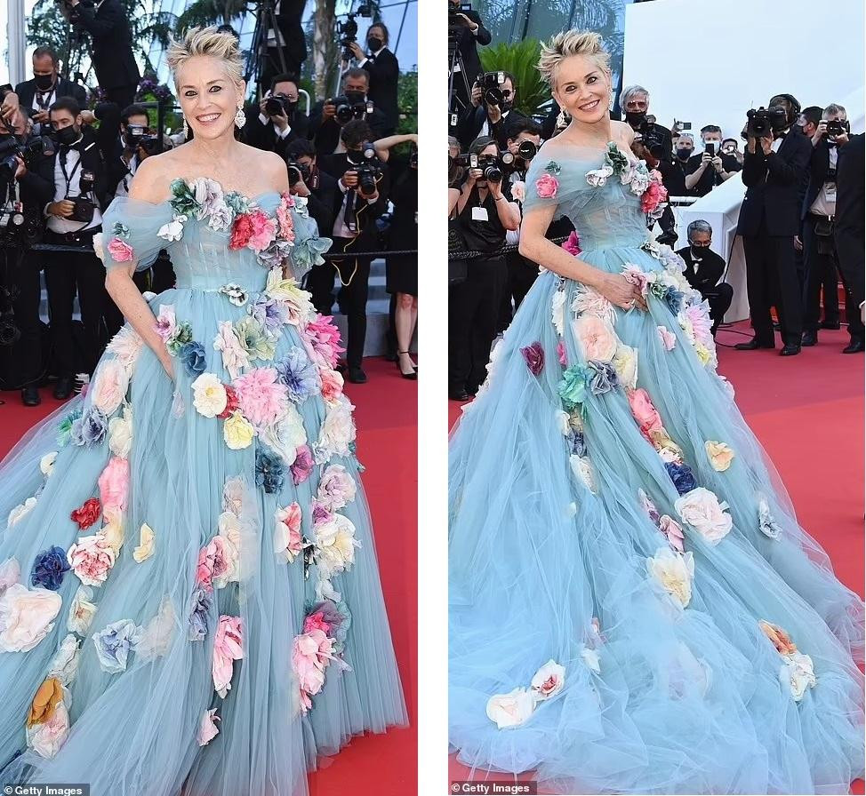 Ở tuổi 63, Sharon đủ sức "chặt chém" các mỹ nhân hậu bối.