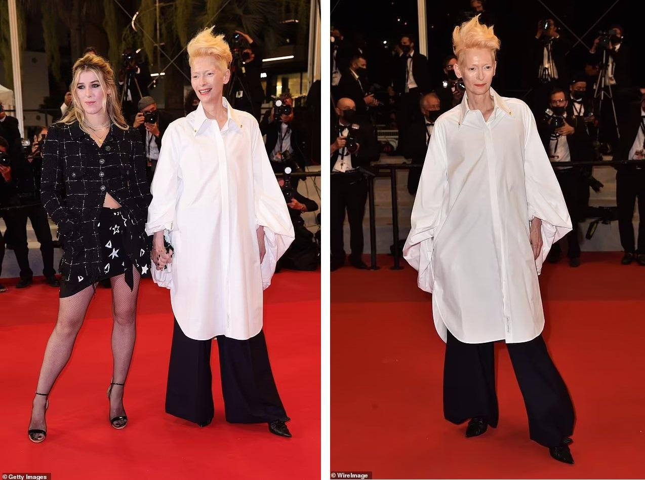 Minh tinh đoạt giải Oscar Tilda Swinton dẫn con gái Honor Swinton Byrne dự liên hoan phim.