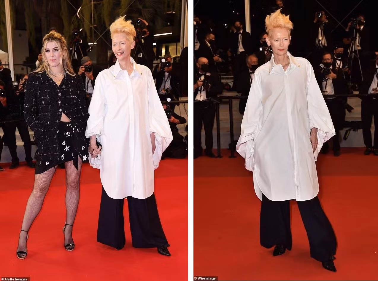 Minh tinh đoạt giải Oscar Tilda Swinton dẫn con gái Honor Swinton Byrne dự liên hoan phim.