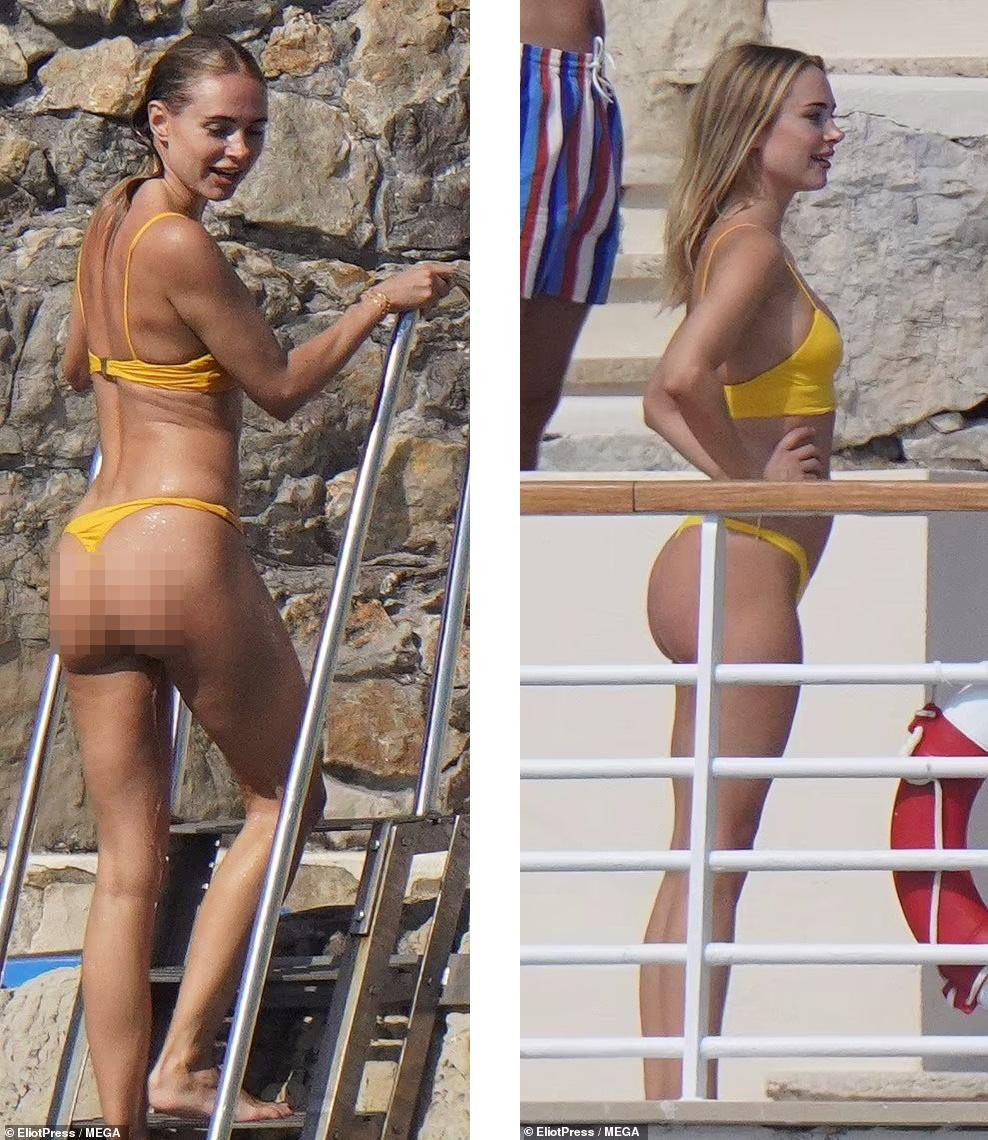 Trong khi đó, quần bơi bé xíu tôn lên vòng ba căng mẩy, mịn màng. Được biết, bộ bikini do Kimberley tự thiết kế. Trong khi đó, quần bơi bé xíu tôn lên vòng ba căng mẩy, mịn màng. Được biết, bộ bikini do Kimberley tự thiết kế.