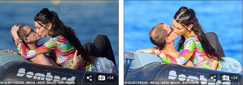 Ngày 9/7 (giờ địa phương), cánh săn ảnh bắt gặp Bella Hadid cùng bạn trai mới Marc Kalman và hội bạn đi chơi ở biển French Riviera (Pháp). Trong chuyến đi, cặp tình nhân quấn quýt nhau không rời.