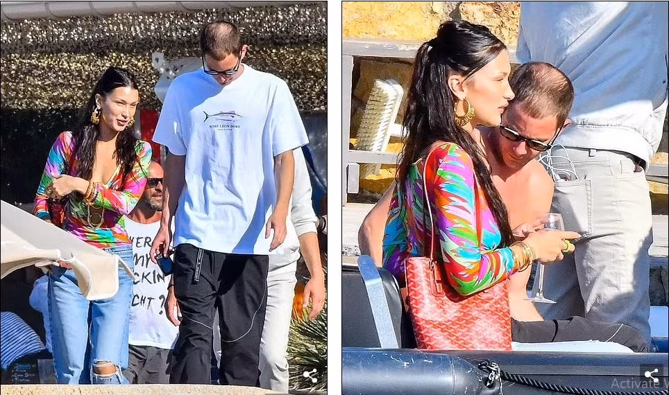 Tình mới của Bella Hadid cũng có tạng người cao gầy. Em gái Gigi cao đến 1m75 vẫn mới chỉ đến vai bạn trai.