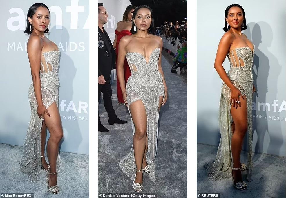 Cô phù thủy của "Nhật ký ma cà rồng" Kat Graham "thiêu đốt" mọi ánh nhìn trong bộ cánh đính sequin màu bạc.