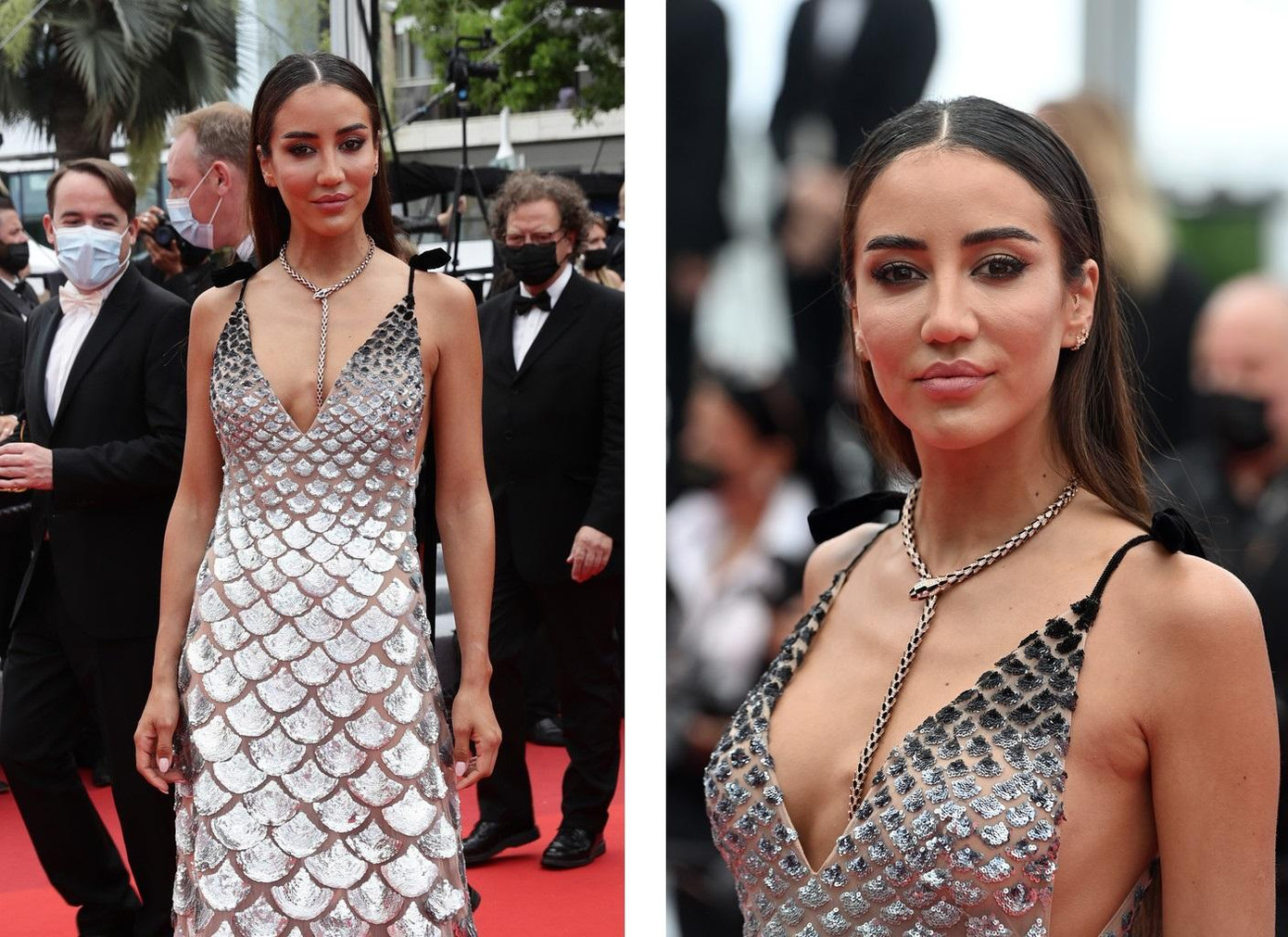 Blogger thời trang người Anh Tamara Kalinic gợi cảm với đầm bạc họa tiết vảy cá xuyên thấu “quên” nội y. Blogger thời trang người Anh Tamara Kalinic gợi cảm với đầm bạc họa tiết vảy cá xuyên thấu “quên” nội y.