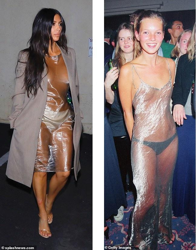 Kim và Kate gặp nhau lần đầu trong bữa tiệc sinh nhật lần thứ 40 của nhà thiết kế thời trang người Ý Riccardo Tisci vào năm 2014 ở Ibiza (Tây Ban Nha). Sau đó, hai người được nhìn thấy xuất hiện cùng nhau tại buổi trình diễn thời trang Miami Dior vào tháng 12/2019. Kim từng thừa nhận là fan của Kate Moss. Cô thậm chí còn bắt chước phong cách của thần tượng khi mặc chiếc váy lấy cảm hứng từ thiết kế mang tính biểu tưởng giúp Kate Moss thành tâm điểm chú ý vào năm 1993 sau 25 năm. &quot;Tôi yêu Kate Moss. Tôi yêu vẻ quyến rũ của cô ấy&quot;, Kim nói với Daily Mail trong cuộc phỏng vấn năm 2014.