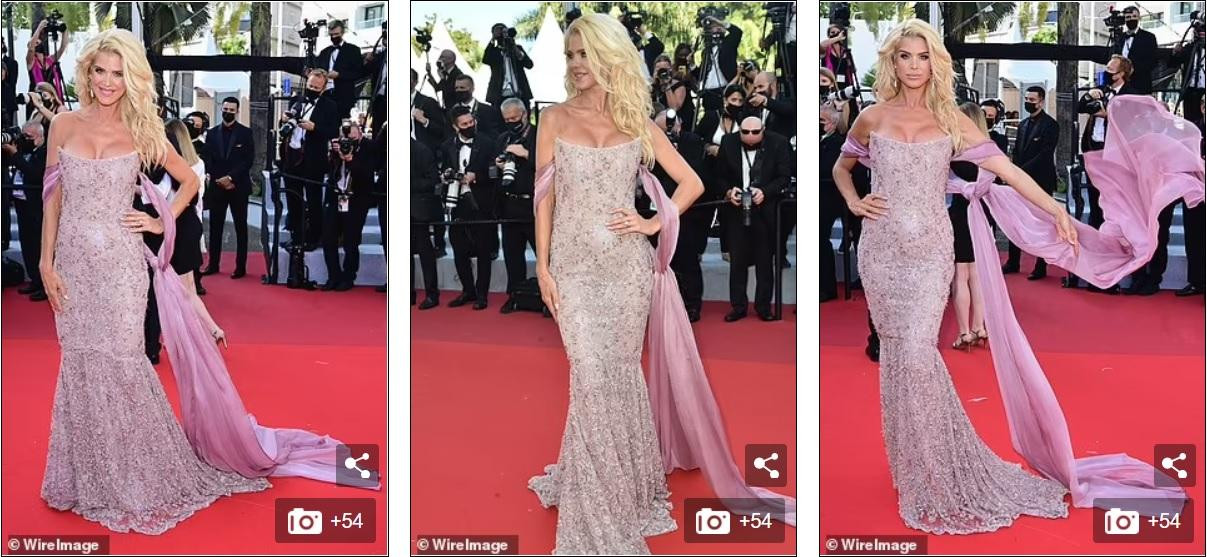 Ngôi sao Thụy Điển Victoria Silvstedt "o ép" vòng một căng đầy trong chiếc váy quây đuôi cá lấp lánh. Ngôi sao Thụy Điển Victoria Silvstedt "o ép" vòng một căng đầy trong chiếc váy quây đuôi cá lấp lánh.