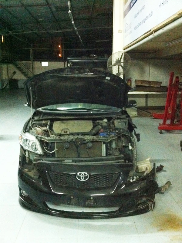 Chiếc xe Toyota Corola Altis mang BKS: 30Z – 1609 được tìm thấy tại một gara ô tô ở Cầu Giấy