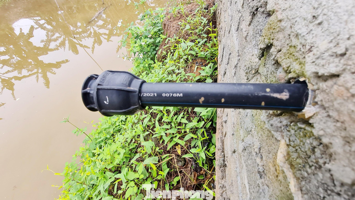 Các lô đất đấu giá được xác định vị trí, ranh giới bằng các ống nhựa.