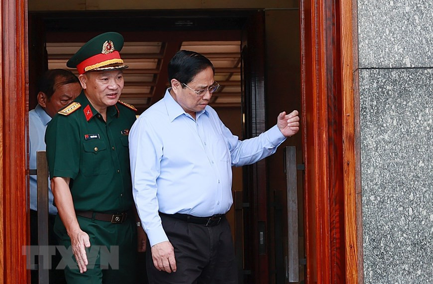 Thủ tướng Phạm Minh Chính kiểm tra công tác tu bổ định kỳ Công trình Lăng Chủ tịch Hồ Chí Minh. (Ảnh: Dương Giang/TTXVN) Thủ tướng Phạm Minh Chính kiểm tra công tác tu bổ định kỳ Công trình Lăng Chủ tịch Hồ Chí Minh. (Ảnh: Dương Giang/TTXVN)