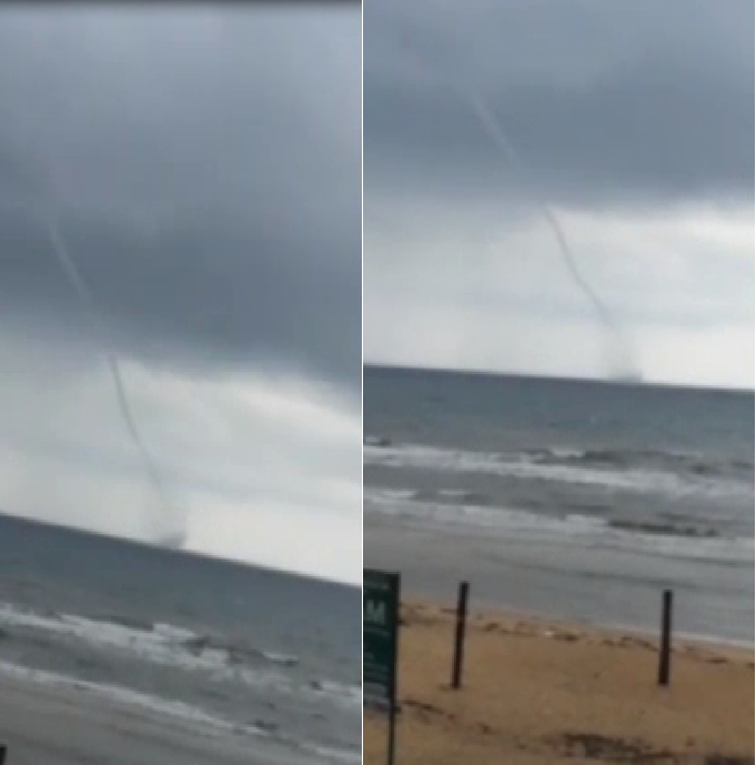 Lại xuất hiện vòi rồng cao trăm mét ở biển Hà Tĩnh ảnh 1