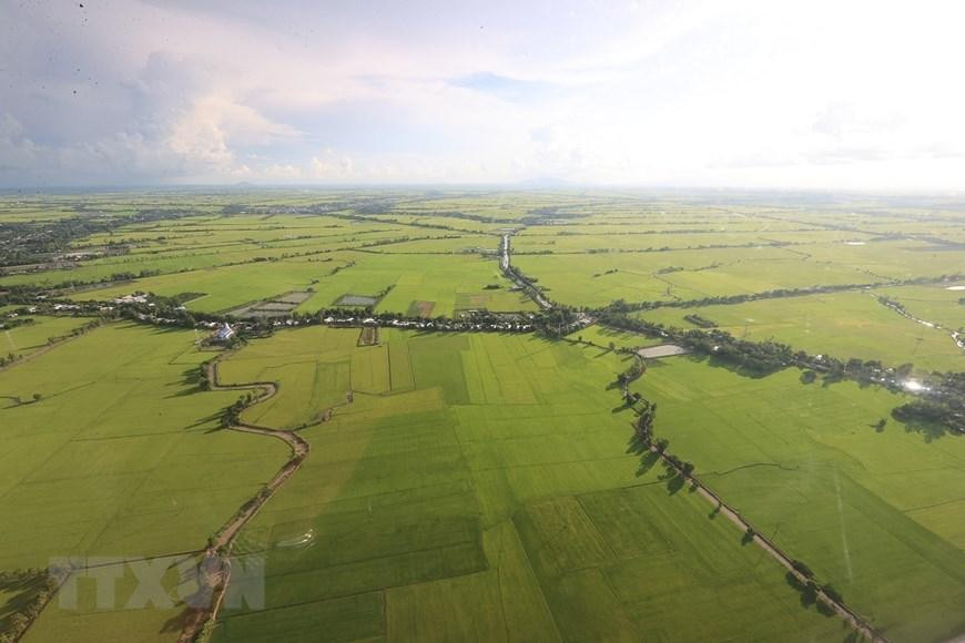 Hình ảnh vùng Đồng bằng sông Cửu Long từ trên cao. (Ảnh: Dương Giang/TTXVN) Hình ảnh vùng Đồng bằng sông Cửu Long từ trên cao. (Ảnh: Dương Giang/TTXVN)